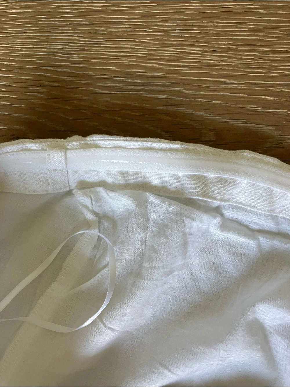 Abercrombie & Fitch White Dress Linen Cotton Skimming Strapless Maxi L Tall